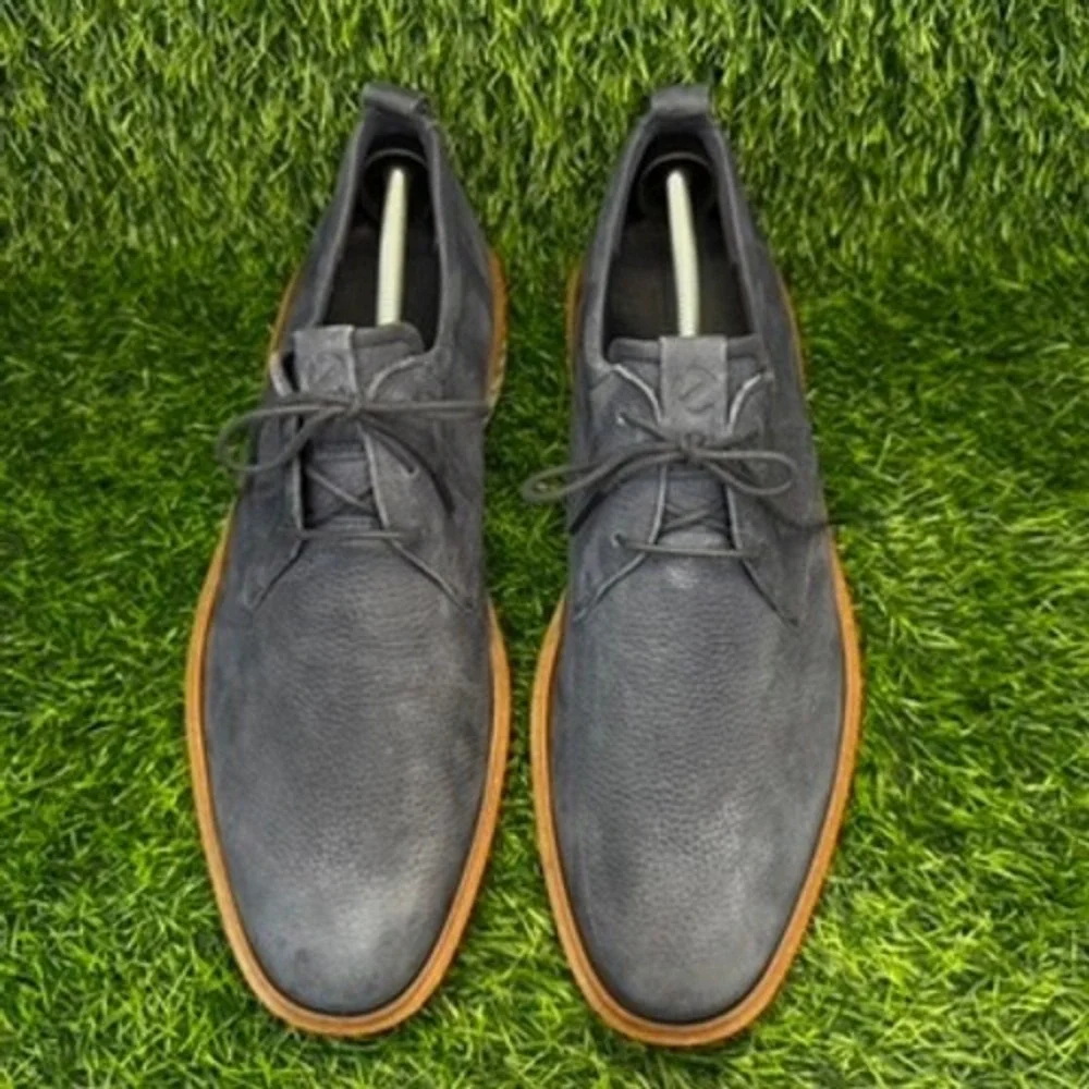 Ecco ST.1 Hybrid Men Oxford 46 / 12 Blue Leather Plain Toe Shoes PHORENE Comfort